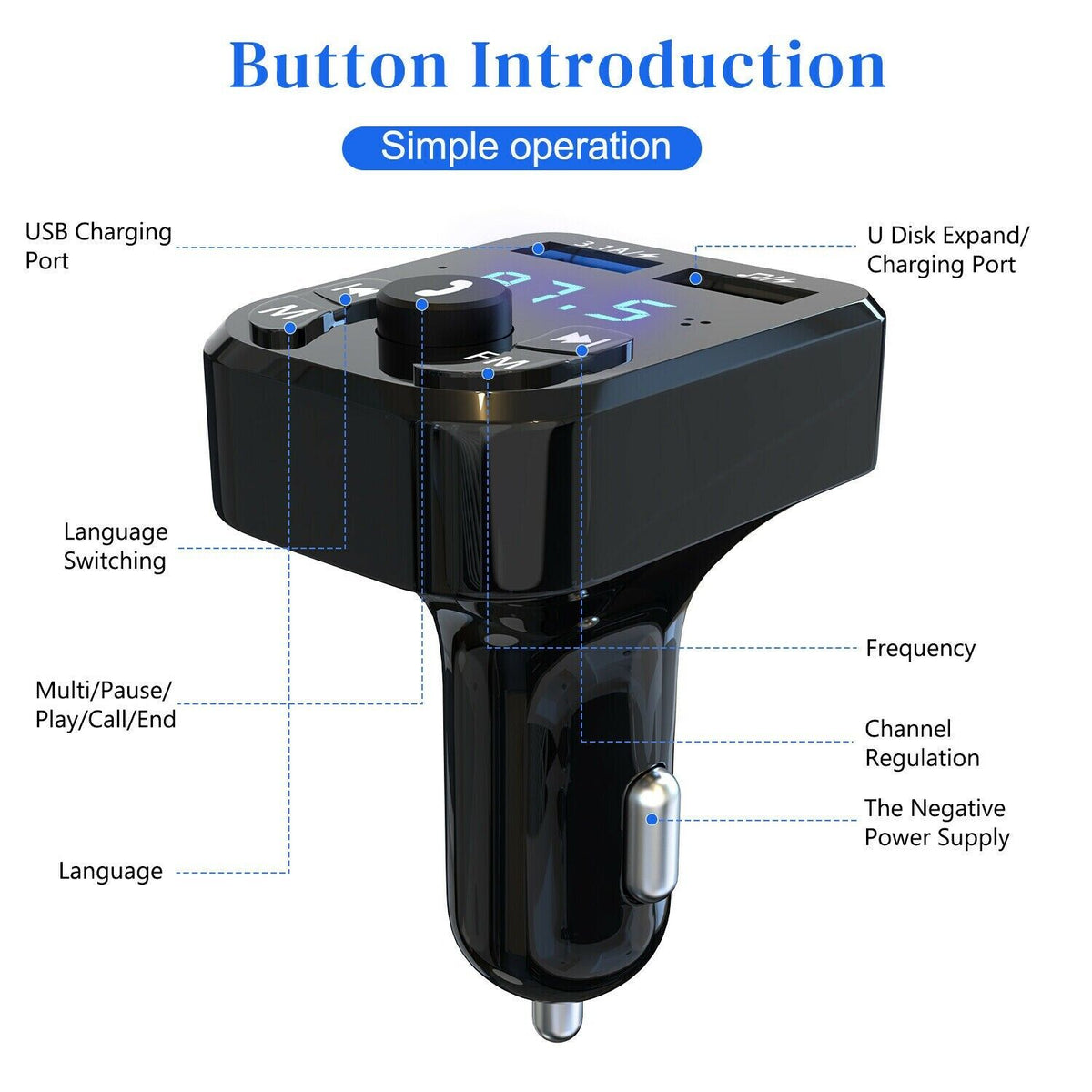 Wireless Bluetooth Car FM Transmitter