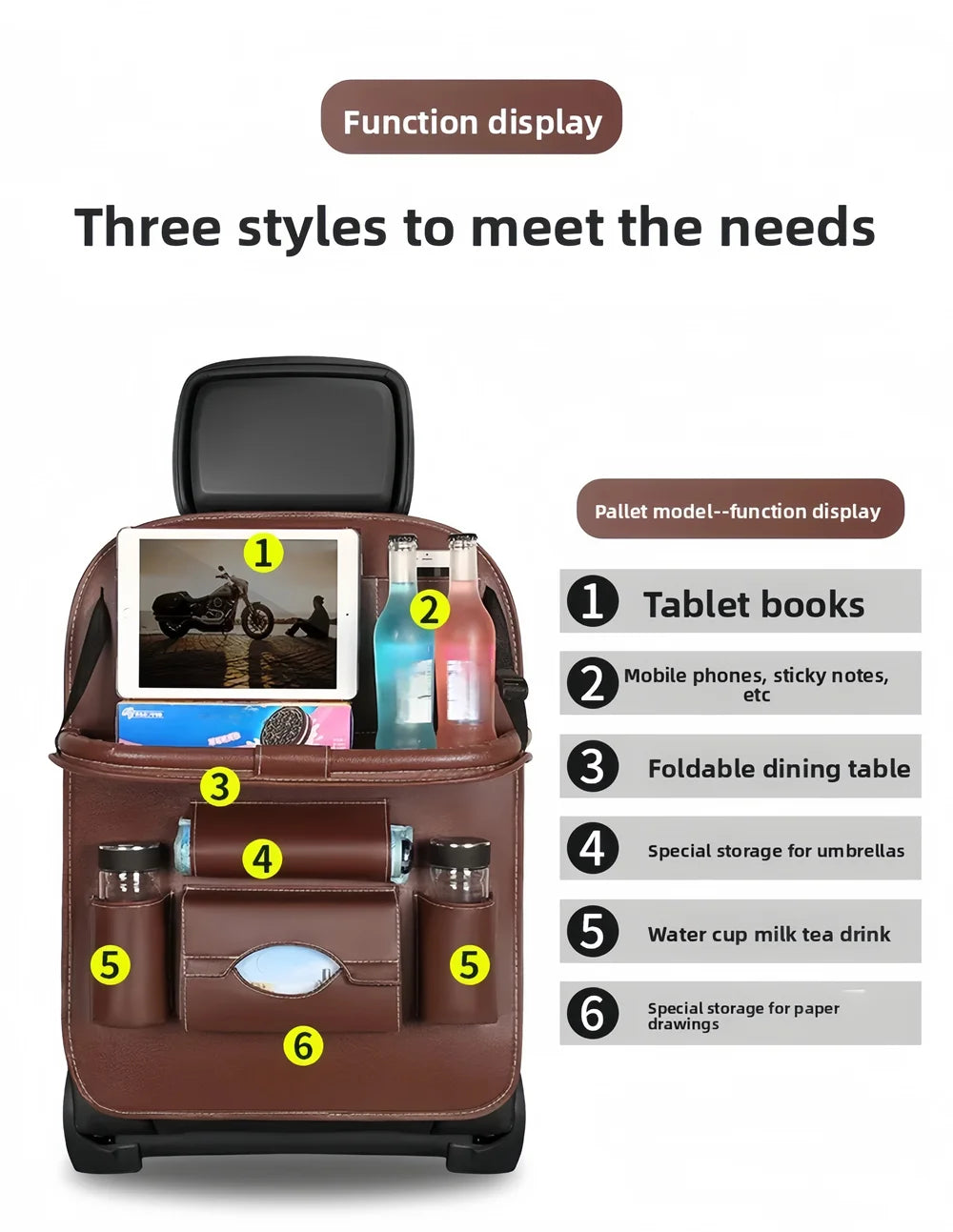 Car Seat Back Storage Organizer Bag