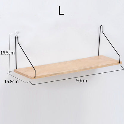 Iron Wooden Wall Shelf for Home Living Room Decor