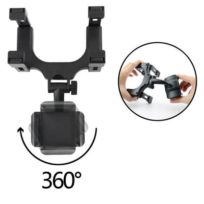 360° Rearview Mirror Phone Holder